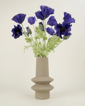 Silk artificial flowers bouquet poppy purple