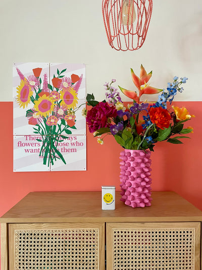 Zijden kunstbloemen boeket Tropicana