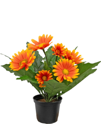 Artificial plant Gerbera 28 cm orange