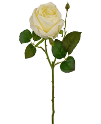 Artificial Rose Deluxe 45 cm white