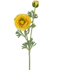 Artificial Flower Ranonkel Real Touch Yellow 60cm
