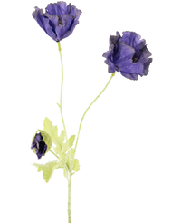 Artificial flower poppy 73 cm purple
