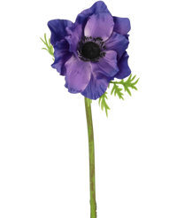 Artificial flower anemone 43 cm purple