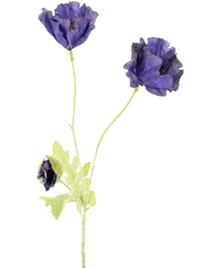 Artificial flower poppy 73 cm purple