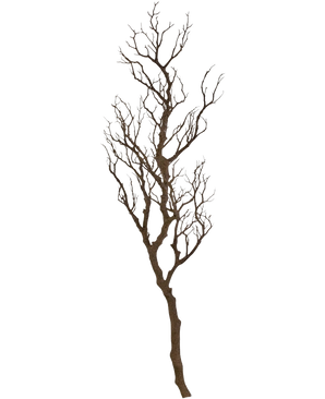 The Art Decorative Branch 118 cm is a tall, leafless decorative branch with many thin, twisting stems rising upwards, displayed against a plain white background.