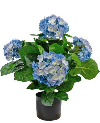 Kunstplant Hortensia 43 cm blauw