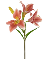 Artificial flower Asian lily 66 cm old pink