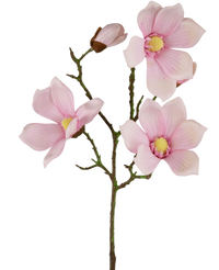 Artificial Magnolia Real Touch Pink 72cm