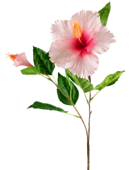 Artificial Flower Hibiscus 64 cm Light Pink