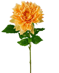 Artificial Georgine Real Touch Yellow 70cm