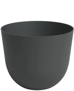 The Planter Havanna Ø30cm x H25cm is a plain, round planter in dark gray with smooth sides and a matte finish, shown against a white background.