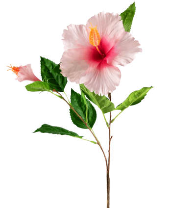 Kunstbloem Hibiscus 64 cm licht roze