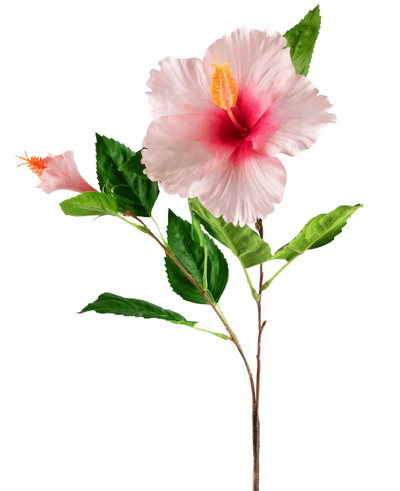 Kunstbloem Hibiscus 64 cm licht roze