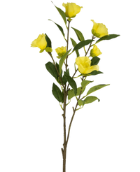 Artificial flower Cammellia 80 cm yellow