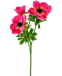 Artificial Flower Anemoon Branched 56 cm Pink