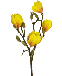 Artificial flower Magnolia 50 cm yellow/orange