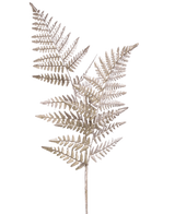 A single Asparagus artificial branch 125 cm silver, with light brown dried fern-like stems with fine, feather-light leaves, against a plain white background.