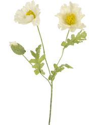 Artificial flower poppy 73 cm white