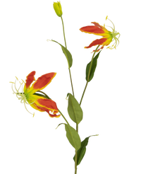 Artificial flower Gloriosa 81 cm red/yellow