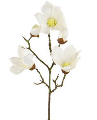 Artificial Magnolia Real Touch White 72cm